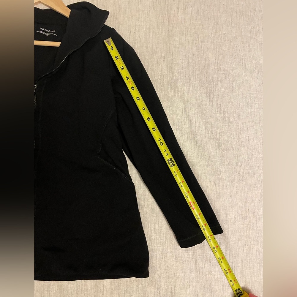 Eileen Fisher -  Women's Black Zip-Up Blazer - Size S/P - Picture 6 of 7